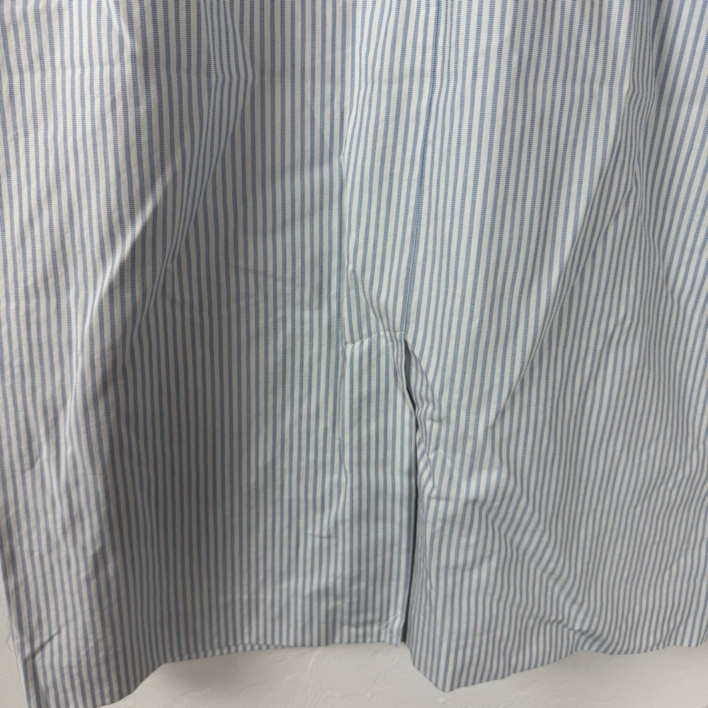 J Crew Dress Pinstripe Print Nautical Blue White Lined Cotton Knit Classic Retro - Picture 6 of 11